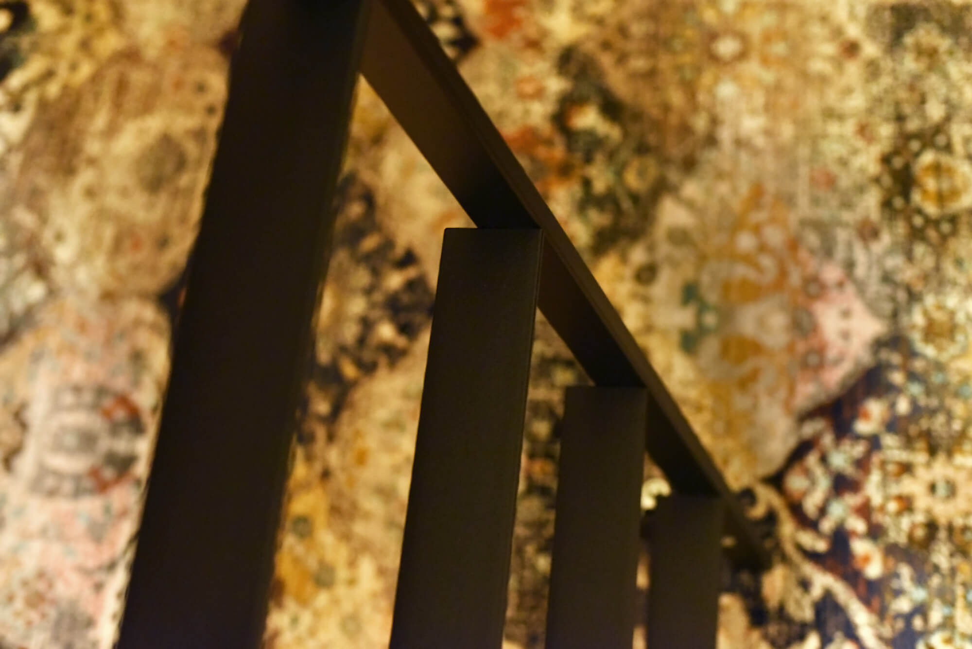 Stalen zwarte design ladder